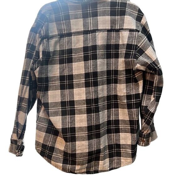 Trail's End Men's Black and White Plaid Button-Up Shirt Size Large - Picture 3 of 13